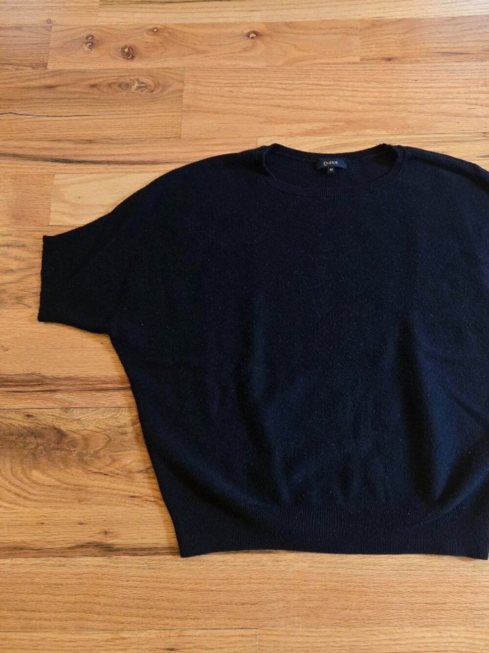 Quince Dolman Sweater Womens Medium Cashmere Organic Cotton Classic Black